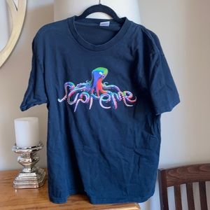 Black supreme octopus print t shirt
